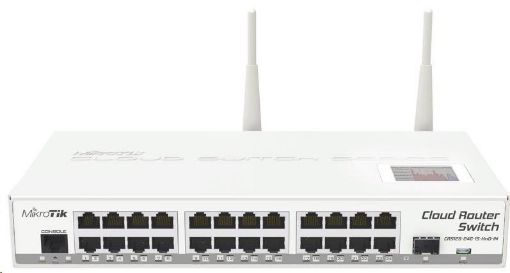 Obrázek MikroTik Cloud Router Switch CRS125-24G-1S-2HnD-IN, 600MHzCPU,128MB RAM,24xLAN, 2.4 Wi-Fi, 1xSFP slot,1x microUSB,vč.L5