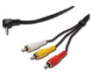 Obrázek PREMIUMCORD Kabel audio/video 3,5mm Jack 4pin - 3x Cinch 1,5m (M/M)