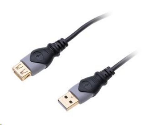 Obrázek CONNECT IT Wirez HQ Kabel USB 2.0 A-A prodlužovací 1,8m, stíněný, zlacené konektory