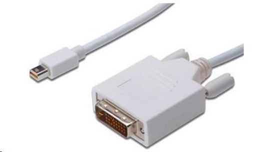 Obrázek PREMIUMCORD Kabel Mini DisplayPort - DVI 1m, bílý