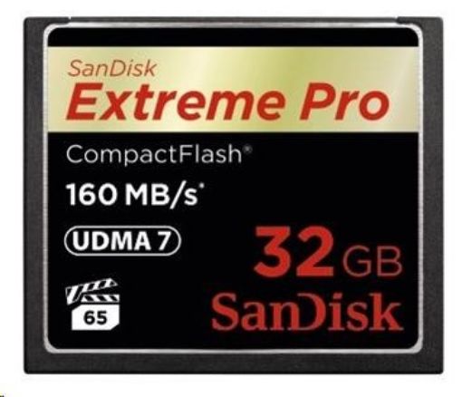 Obrázek SanDisk Compact Flash 32GB Extreme Pro (160MB/s) VPG 65, UDMA 7