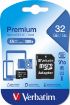 Obrázek VERBATIM MicroSDHC karta 32GB Premium, U1 + SD adaptér