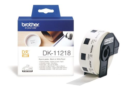 Obrázek BROTHER DK-11218 - 400 kulatých štítků na kotouči, 24 mm x 90 mm