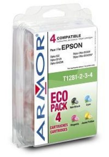 Obrázek ARMOR cartridge pro EPSON Stylus S22, SX125 multipack Black + C/M/Y 1x9ml + 3x6,5ml