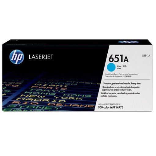 Obrázek HP 651A Cyan LJ Toner Cart, 16 000 str, CE341A