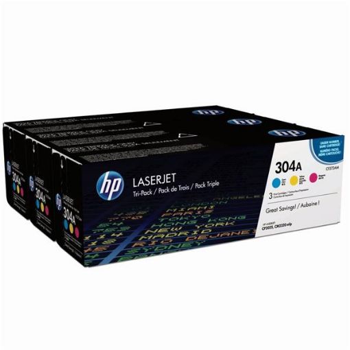 Obrázek HP 304A CMY 3-pack LJ Toner Cart, 3 x 2 800 str, CF372AM