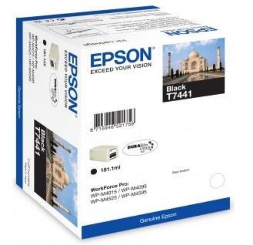 Obrázek EPSON Ink čer WorkForce-M4015/4525 - Black - 10.000str. (181,1 ml)