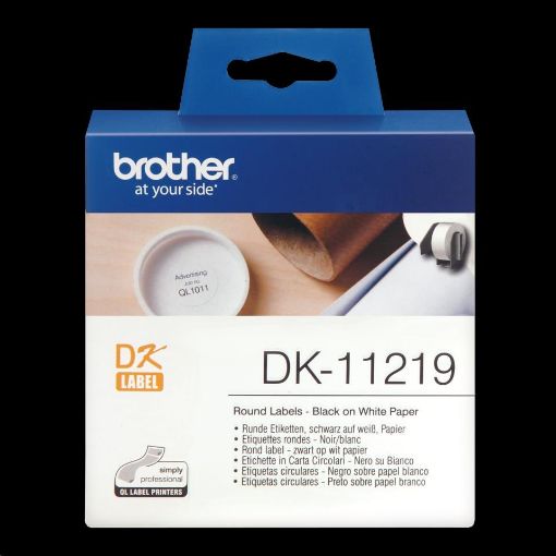 Obrázek BROTHER DK-11219 (papírové / kulaté, průměr 12 mm - 1200 ks)