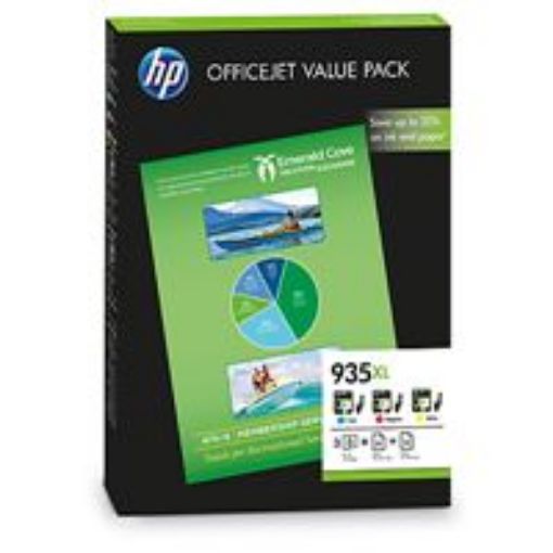 Obrázek HP 935XL CMY Ink Cartridge OVP Pack, 3 x 825str, F6U78AE