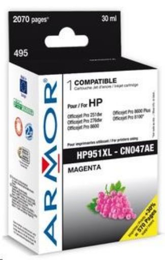 Obrázek ARMOR cartridge pro HP OJ 8100/8600, Magenta (CN047AE)
