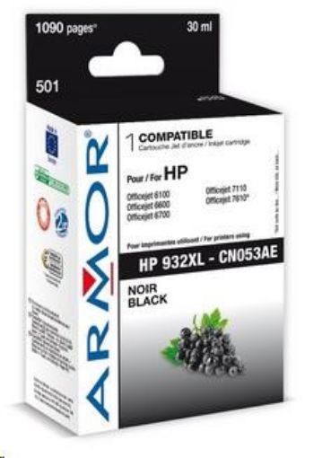 Obrázek ARMOR cartridge pro HP Officejet 6100, 6600, Black (CN053AE)