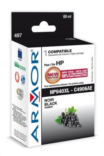 Obrázek ARMOR cartridge pro HP Officejet Pro 8000, 8500 , černá, 69ml, (C4906AE)