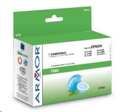 Obrázek ARMOR cartridge pro EPSON Work Force 4015/4515, Cyan (T70224010) 22ml