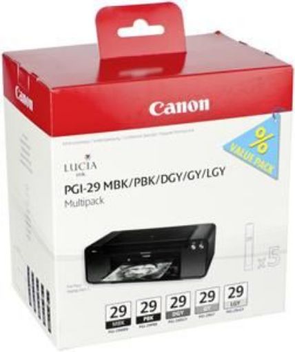 Obrázek Canon BJ CARTRIDGE PGI-29 MBK/PBK/DGY/GY/LGY/CO Multi