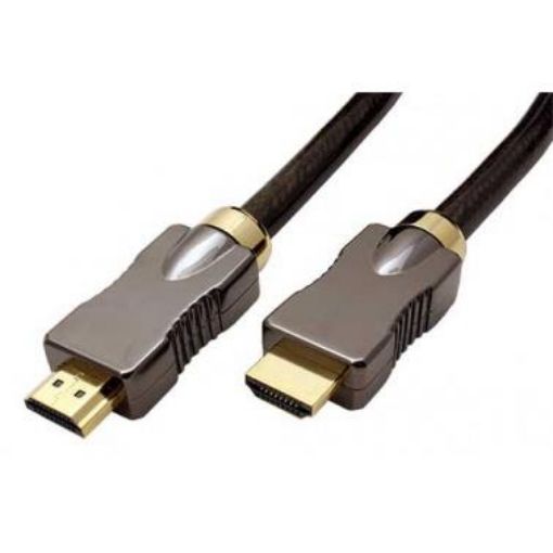 Obrázek DisplayPort - HDMI kabel, DP(M) -> HDMI M, zlacené konektory, 1m