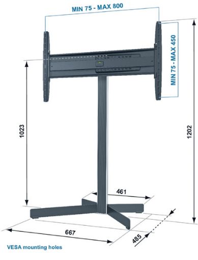 Obrázek Vogel´s Podlahový stojan na LCD 32"-50"  EFF 8330