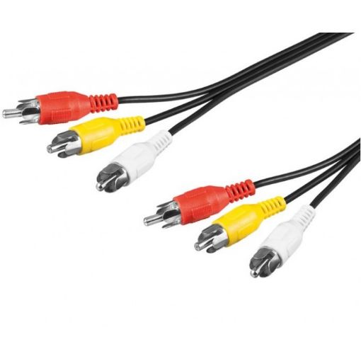 Obrázek Kabel přípojný 3x cinch - 3x cinch 2m