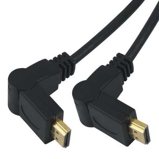 Obrázek PremiumCord Kabel HDMI A - HDMI A M/M 2m, rotační