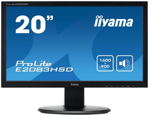 Obrázek 20" LCD iiyama ProLite E2083HSD-B1 - 5ms, 250cd/m2,1000:1 (12M:1 ACR), VGA, DVI, repro, černý