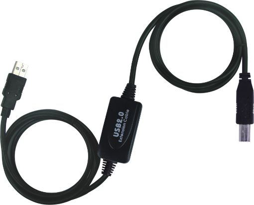 Obrázek PremiumCord USB 2.0 repeater a propojovací kabel A/M-B/M 15m