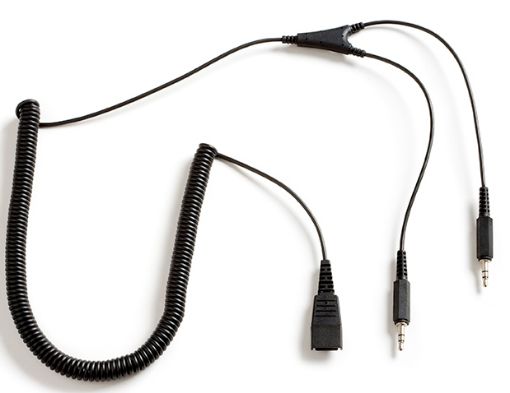 Obrázek Jabra QD-2x3,5mm, 0,5-2m, coiled