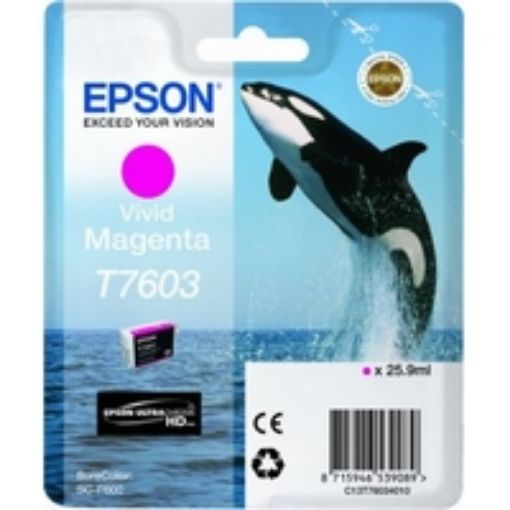 Obrázek Epson T7603 Ink Cartridge Vivid Magenta