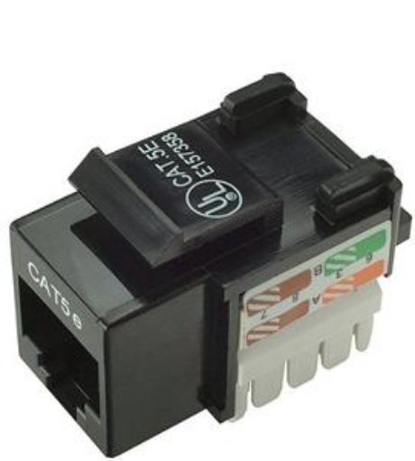 Obrázek Keystone Solarix CAT5E UTP RJ45 černý zařezávací