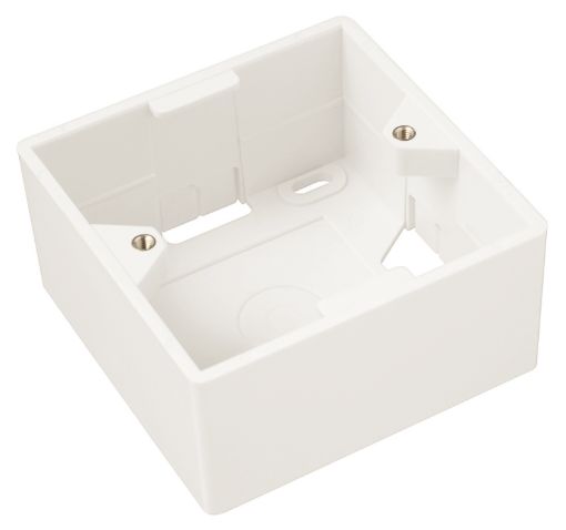 Obrázek Box na omítku pro zásuvku SX9 bílý 80 x 80 x 41mm