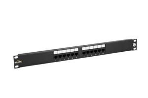 Obrázek 19" Patch panel Solarix 12 x RJ45 CAT5E UTP černý