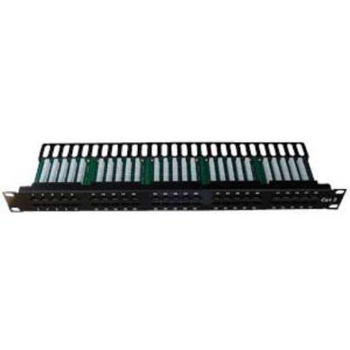 Obrázek Patch panel ISDN 50p.1U Integrovaný  BLACK, 19"