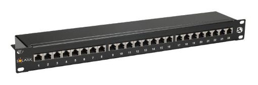 Obrázek 19" Patch panel Solarix 24 x RJ45 CAT5E STP černý