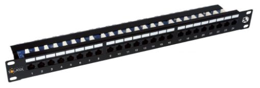 Obrázek 19" Patch panel Solarix 24 x RJ45 CAT5E UTP černý