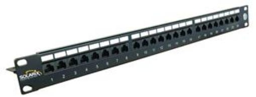 Obrázek 19" Patch panel Solarix 24 x RJ45 CAT6 UTP černý