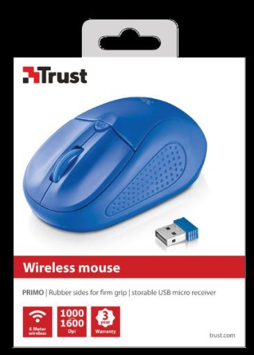 Obrázek myš TRUST Primo Wireless Mouse - blue