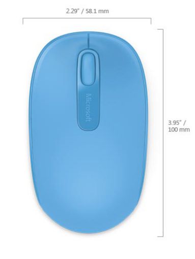 Obrázek Microsoft Wireless Mobile Mouse 1850, Cyan Blue