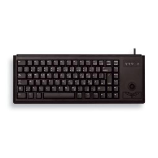 Obrázek CHERRY klávesnice G84-4400, trackball, ultralehká, USB, EU, černá