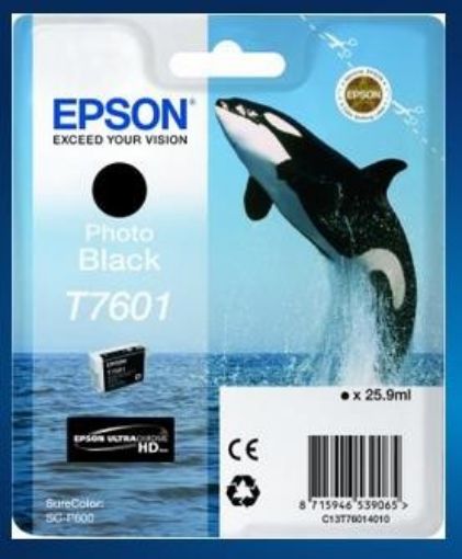 Obrázek EPSON ink čer ULTRACHROME HD "Kosatka" - Photo Black - T7601 (25,9 ml)