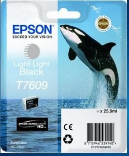 Obrázek EPSON ink čer ULTRACHROME HD - kosatka Light Light Black - T7609