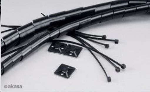 Obrázek AKASA vázací sada  AK-TK-01, 40ks mix, černá