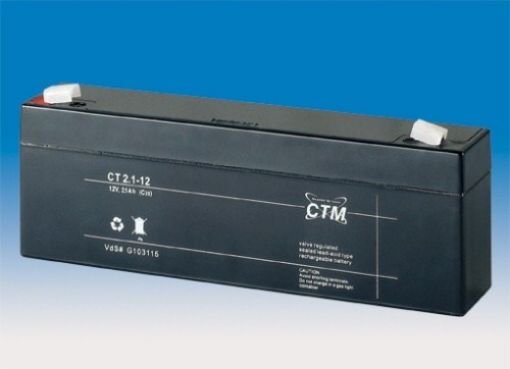 Obrázek Baterie - CTM CT 12-2,1 (12V/2,3Ah - Faston 187), životnost 5let