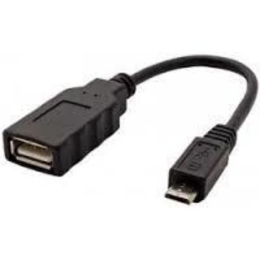 Obrázek USB 2.0 kabel, USB A(F) - microUSB B(M), OTG, 0,15 m