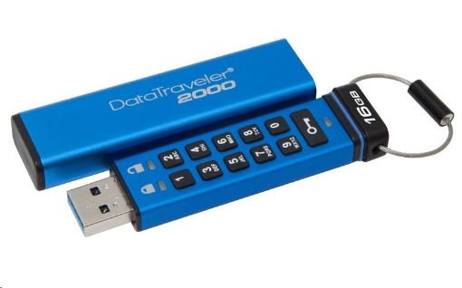 Obrázek Kingston 16GB USB 3.0 DataTraveler 2000 s klávesnicí a 256bitovým šifrováním