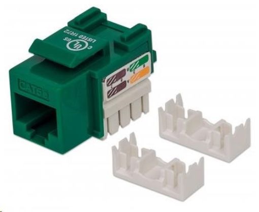 Obrázek Intellinet Cat5e Keystone Jack, UTP, Green, Punch-down