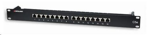 Obrázek Intellinet Patch Panel, 19", Cat5e, 16-Port, FTP, 1U, Black