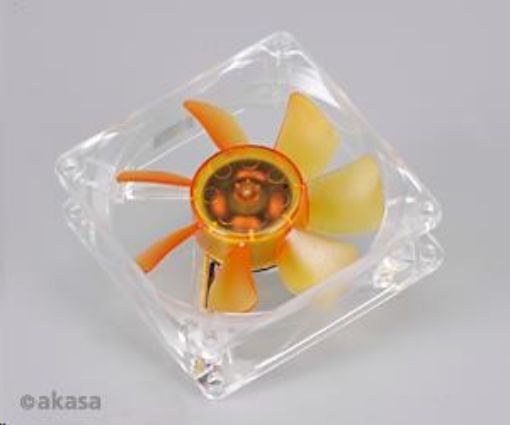 Obrázek AKASA ventilátor Amber, 80 x 25mm, prodloužená životnost, velmi tiché, kuličkové ložisko