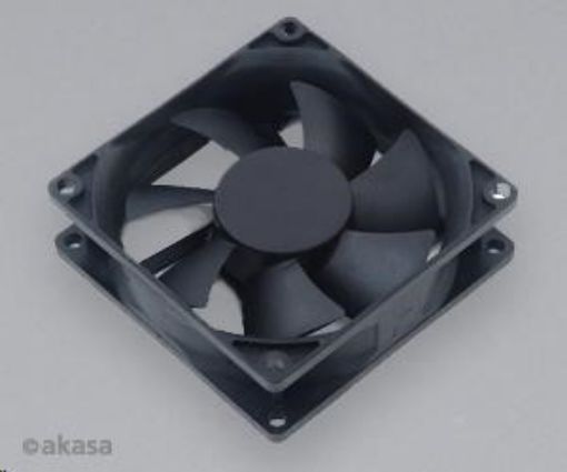 Obrázek AKASA ventilátor Paxfan black, 80 x 25mm, prodloužená životnost, velmi tiché, kuličkové ložisko