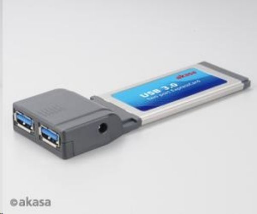 Obrázek AKASA redukce USB AK-EXCU3-01, 2x USB 3.0, ExpressCard slot