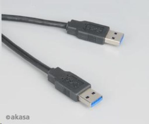 Obrázek AKASA kabel USB, male A na A male USB 3.0, 150cm, černý