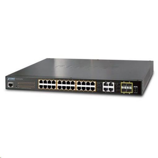 Obrázek Planet GS-4210-24PL4C PoE+ switch 28x 1000Base-T, 4x SFP, 802.3at do 440W, VLAN, SNMPv3/WEB