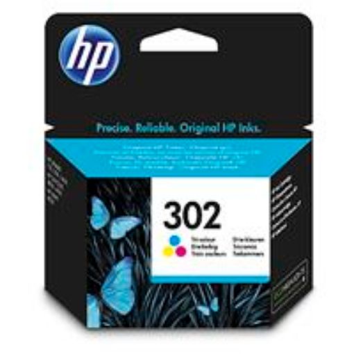 Obrázek HP 302 Tri-color Original Ink Cartridge, , F6U65AE